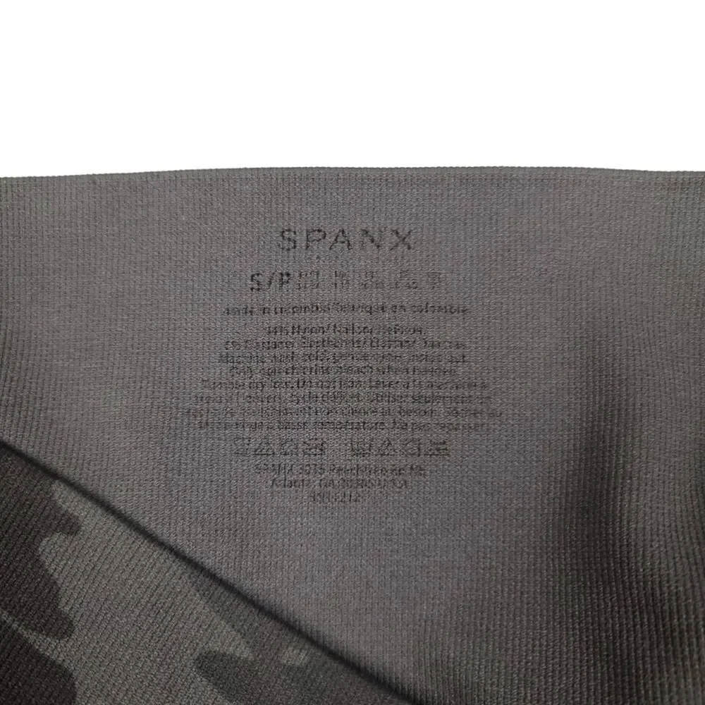 SPANX Shaping Look At Me Now Cropped Seamless Leggings in Gray Camo Womens Small